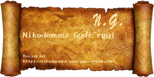 Nikodemusz Györgyi névjegykártya